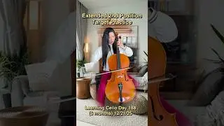 No 88 Learning Cello Day 188 TARGET PRACTICE ( Extended 2nd position) #music #cello @mdppas