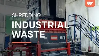 WEIMA PowerLine 3000 with high-torque drive pre-processing industrial waste for RDF production
