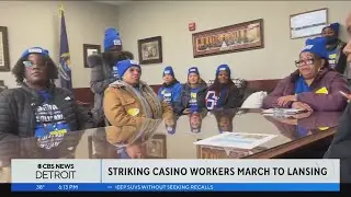 Striking Detroit casino workers visit state lawmakers for support