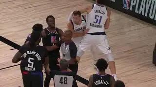 Luka Doncic scuffle Marcus Morris Game 6