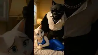 😼⚔️🖤 The Fall of the Black Cat Boss #cartoon #cutecat #kitten #cute #animals #animation #cat #ai