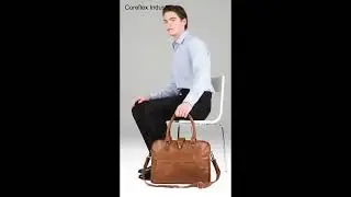 Personalized Brown Leather Satchel