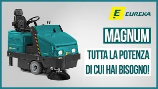 Spazzatrice Industriale Uomo a bordo Eureka Magnum | Macchina Pulizia Pavimenti per Grandi Aree