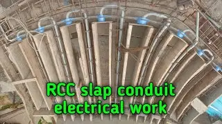 How to fitting the pipes / Rcc Slab electrical conduit pipes working process