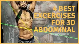 4 Exercise for 3D abdominal | Hanging Leg Rise | Frog Kicks | Wood Chopper | Crunches |