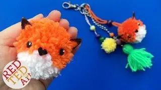 Pom Pom Fox DIY Charms - Easy Backpack Charms - love DIY Pom Pom Charms