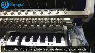 Fully Automatic Drum Core Coil Winding Machine with Vibrating Plate feeding and soldering machine