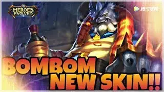 HEROES EVOLVED- BOMBOM || NEW SKIN || PREVIEW || GAMEPLAY