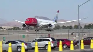 Norwegian 787-8 Dreamliner (LN-LNG)(Edvard Munch Tail) arrives at Las Vegas!