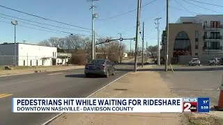 Pedestrians hit while waiting for rideshare