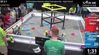 Indiana Regionals : V5RC HS - SF #1-1 - 1115B & 6842V vs 6210M & 99904W - Auton + Driver