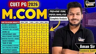 CUET PG M.COM 2026 | Вопросы PYQ за прошлый год | Полный анализ всех предметов (одно видео)