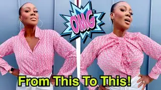 🙌🏾 VIRAL FASHION HACK : NEW FAVORITE WAY TO STYLE BUTTON UP BLOUSES!  👀 👚 💕