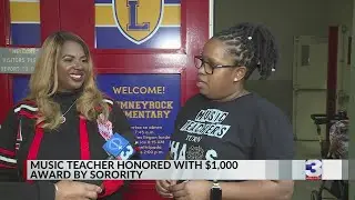 Music teacher honored with $1,000 award by Delta Sigma Theta Sorority Inc.