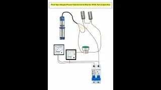 Mcb Type Single Phase Submersible Starter With Two Capacitor. #video #electricalindia #bselectrical