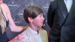 Kris Letang&rsquo;s son Alex on the red carpet at the NHL Awards