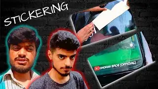 Pasting Promotional Stickers on Our Car Windows | Creative Marketing Idea! 🚗📢