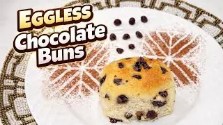 Eggless Chocolate Buns | Soft Bakery-Style Chocolate Chip Buns