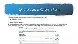 Cafeteria Plans Part 1