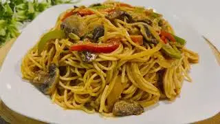 Easy & Tasty Garlic Butter Pasta Recipe | Garlic Butter Mushrooms Recipe