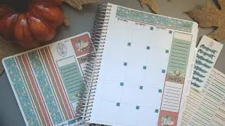 Plum Paper 7x9Monthly Mock Set up | New Release Autumn Blue Truck Kit | VanLily's Stickers