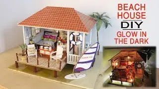 Miniature DIY Beach House Summer Time (Glow in the dark)