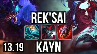 REK'SAI vs KAYN (JNG) | 3.9M mastery, 7 solo kills, 1000+ games, 18/5/7 | EUW Diamond | 13.19