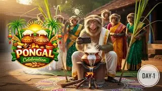 Pongal Family Vlog 🎋 | Traditional Tamil Nadu Celebration | Bonnet Macaque Vlog