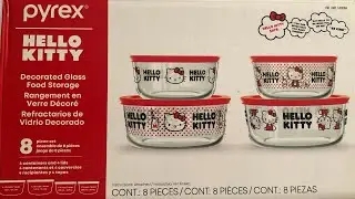 UNBOXING HELLO KITTY PYREX CONTAINERS