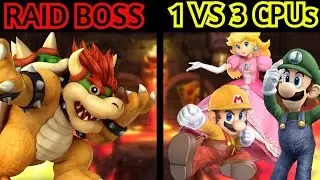 1 Raid Boss Amiibo vs 3 Level 9 CPUs | Smash Ultimate