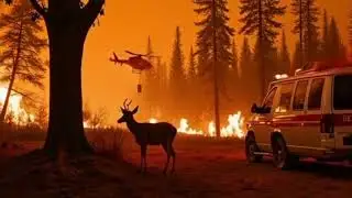 CALIFORNIA FIRE Heroes Save Deer from Inferno || Los Angeles _California fire||pacific palisades,