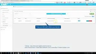 Software for Bus Operator / Setup and Edit new Android device