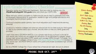 11th Grade Level Checklist Activity