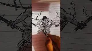 Drawing Zoro - KING OF H3LL speedart !! #zoro