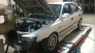 Hyundai Accent Turbo dyno greece