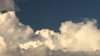 Beautiful zoomed natural cumulus clouds (only) timelapse V10102