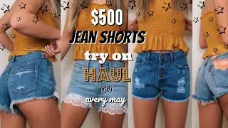 $500 jean shorts try-on haul (Brandy Melville, Levis, Forever21, and more!)