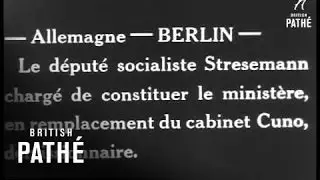 Stresemann In Berlin (1923)