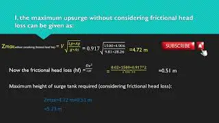 How to Calculate Maximum Surge Tank Height & Oscillation Time | Step-by-Step Guide