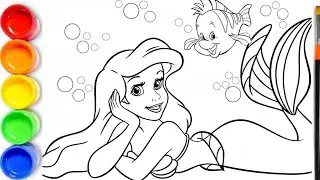 Princess Ariel - The Little Mermaid - Painting, Drawing, Princess Ariel Disney Children's Video