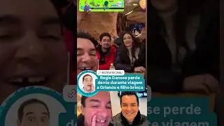Regis Danese perde dente durante viagem a Orlando e filho brinca