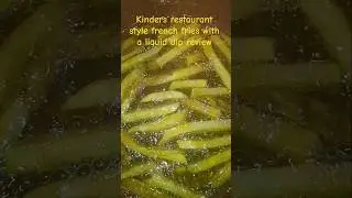 Kinders restaurant style liquid Gold dip review #music #remix #french fry review#cooking#food