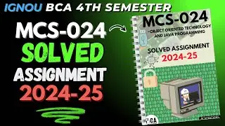 MCS-024 Solved Assignment January 2025 || IGNOU BCA 4th Semester Solved Assignment 2025
