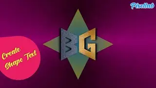 Text Logo By Arranging Shapes | Shape Text Making Tutorial In Pixellab | Make Logo In Pixellab