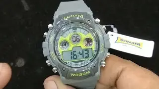 Sonata SF 77026PP Digital Watch Time Configuration #fullpackage