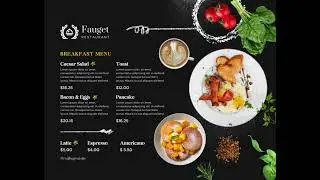 Dark Chalk Rustic Food Cafe Menu A4