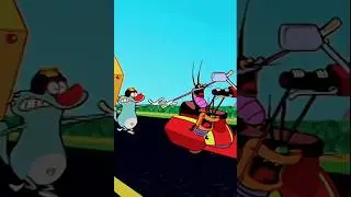 Oggy vs Cockroaches: Trolley Chase Gone Wild! 😂🔥#Oggy #FunnyShorts #CartoonChase #minecraft