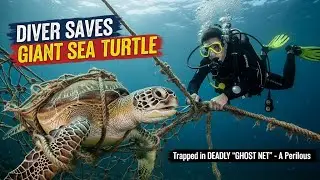 Diver Saves Giant Sea Turtle Trapped in Deadly 'Ghost Net'
