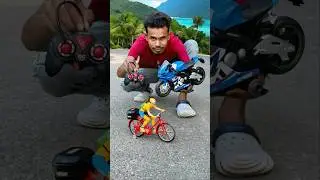 Yellow Cycle Electronic VS Remote wala Bike Unboxing 😊