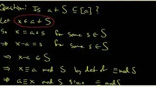 37 Equivalence Classes and Cosets